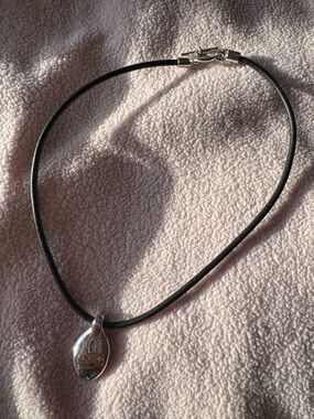 Ralph Lauren Black Leather Necklace